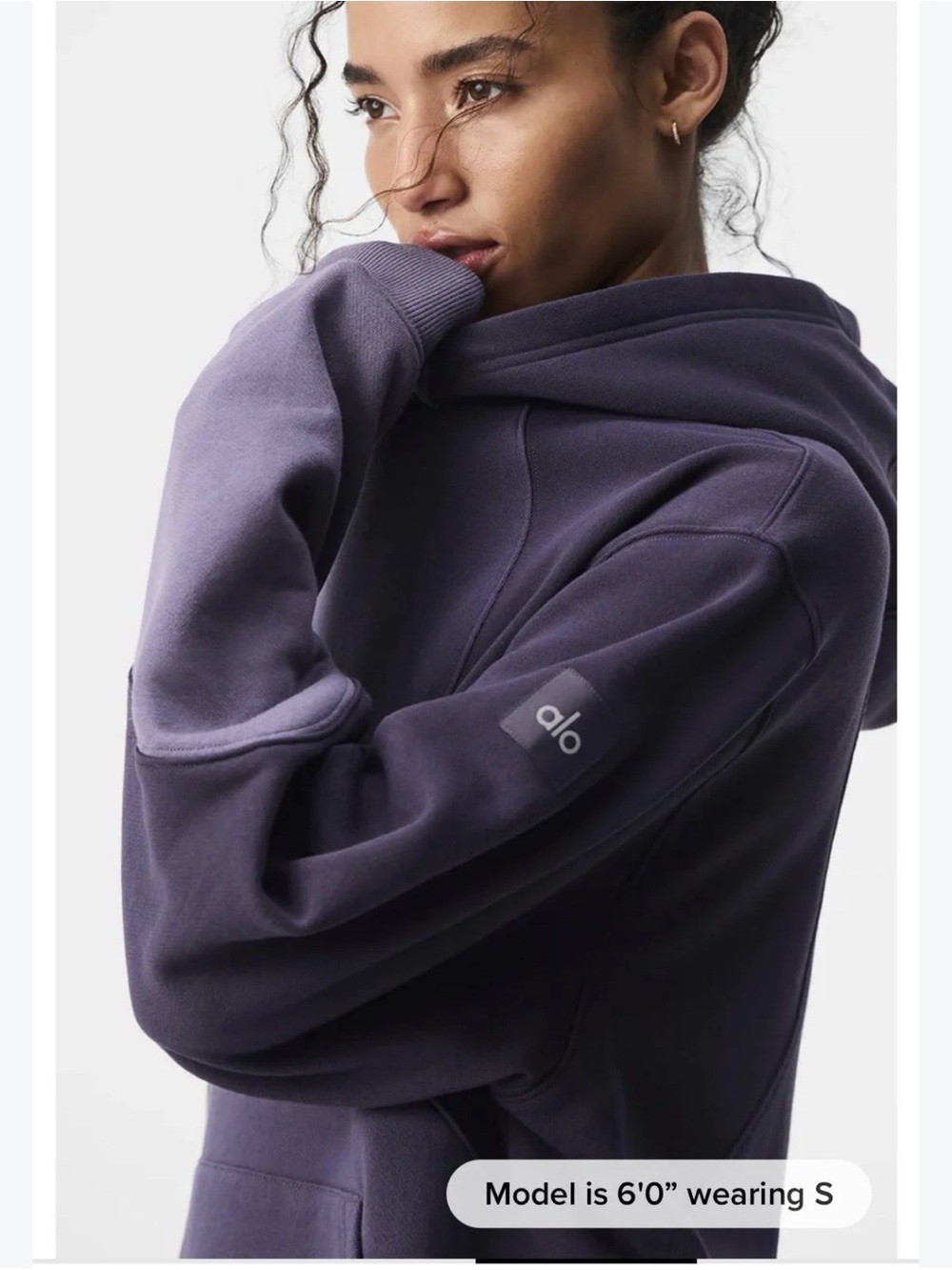 (Xl) ALO Yoga make wave hoodie - Italian plum tonal Sweatshirt